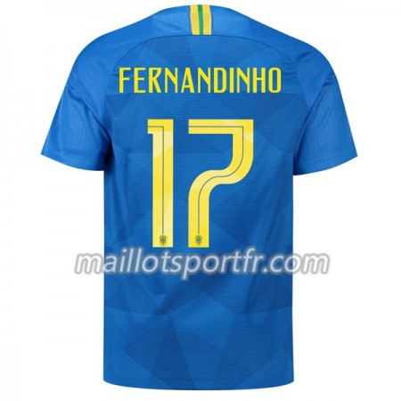 Maillot de Foot Brésil Fernandinho 17 Exterieur Coupe du monde 2018 Maillot de Foot Brésil Fernandinho 17 Exterieur Coupe du monde 2018